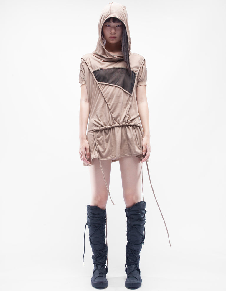 VESTIDO CON CAPUCHA CAMISA