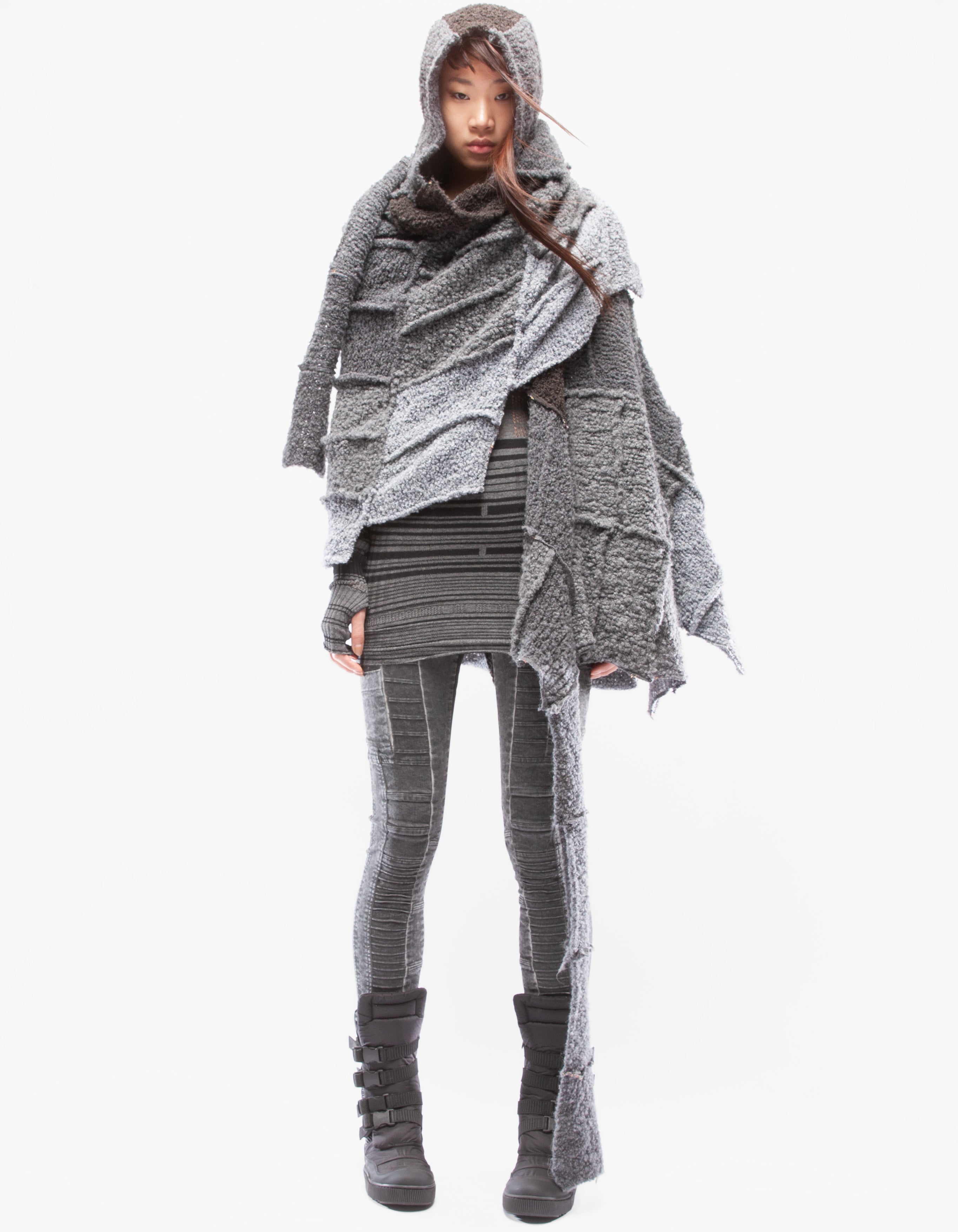 SHAWL HOOD UNION GREY