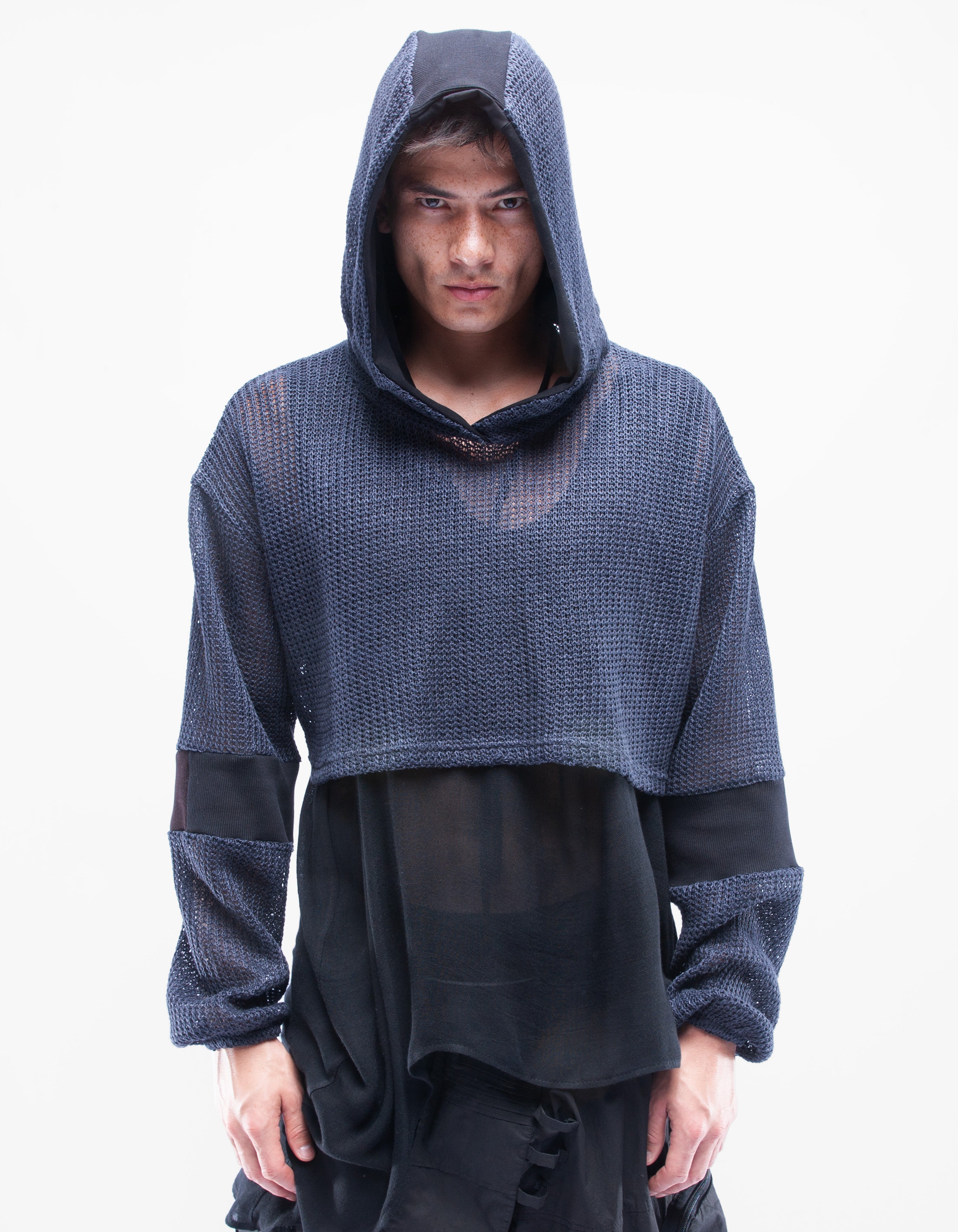 KURZER HOODY WEBEN SPRUNG M