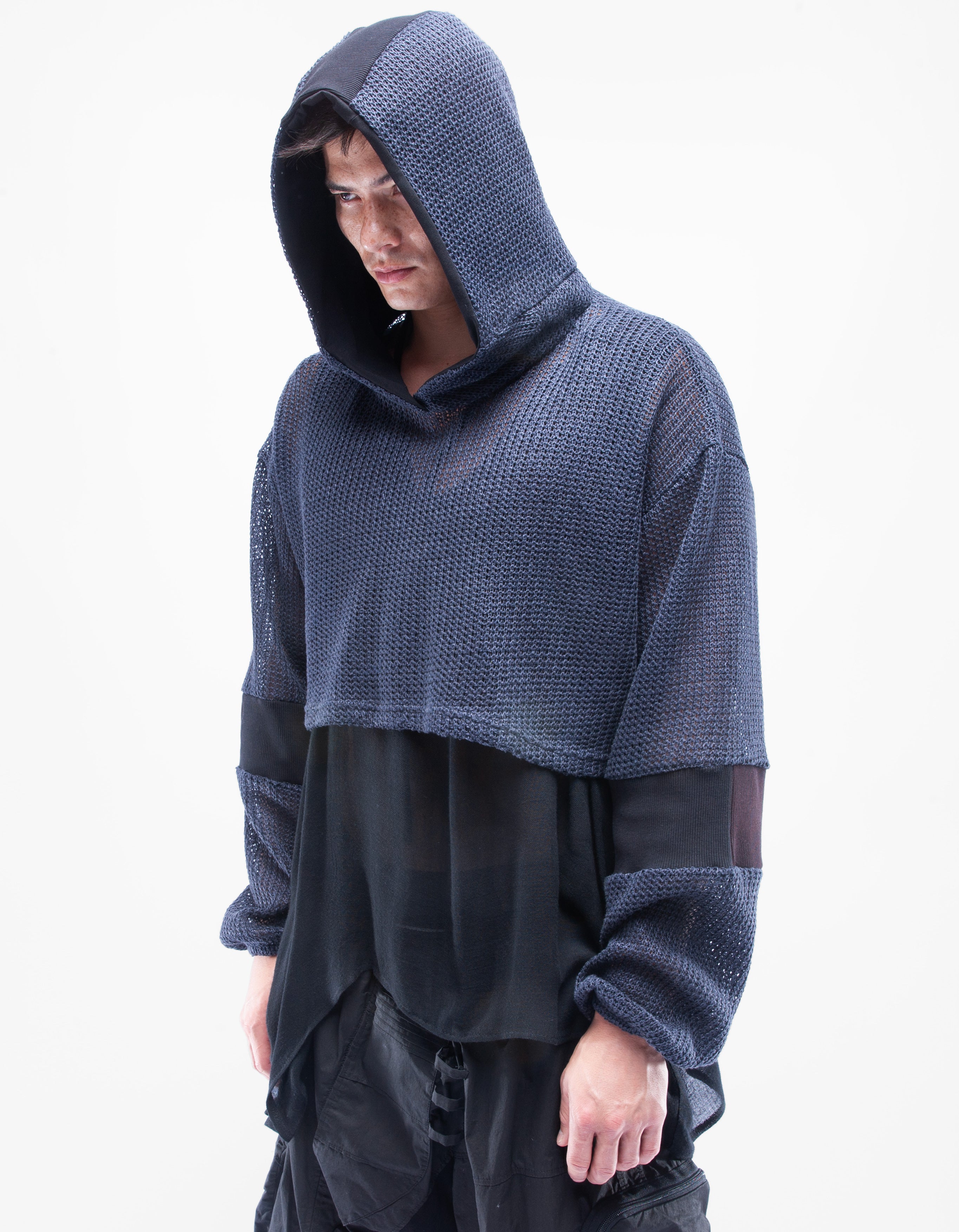 KURZER HOODY WEBEN SPRUNG M