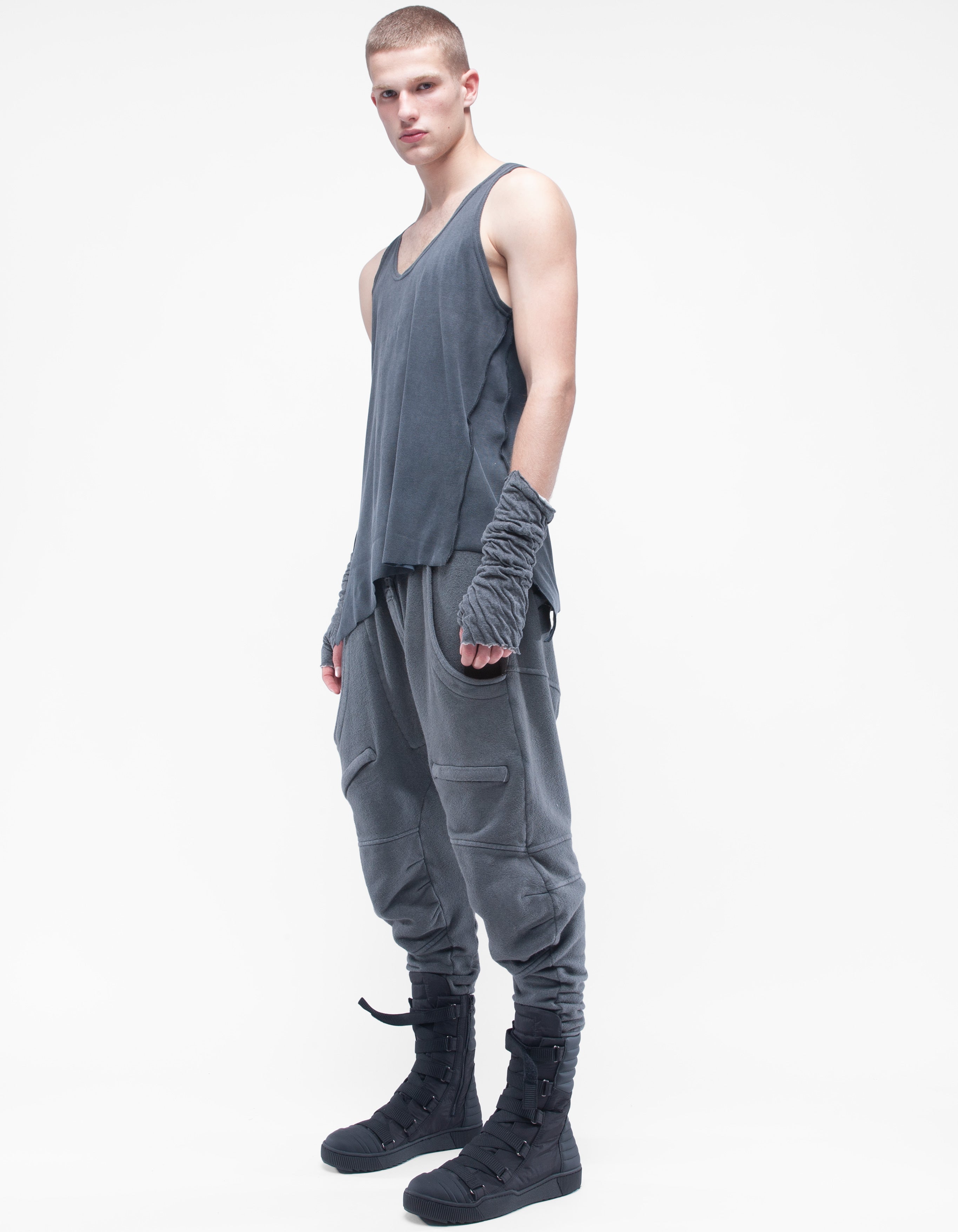 GILET A COSTINE GRIGIO