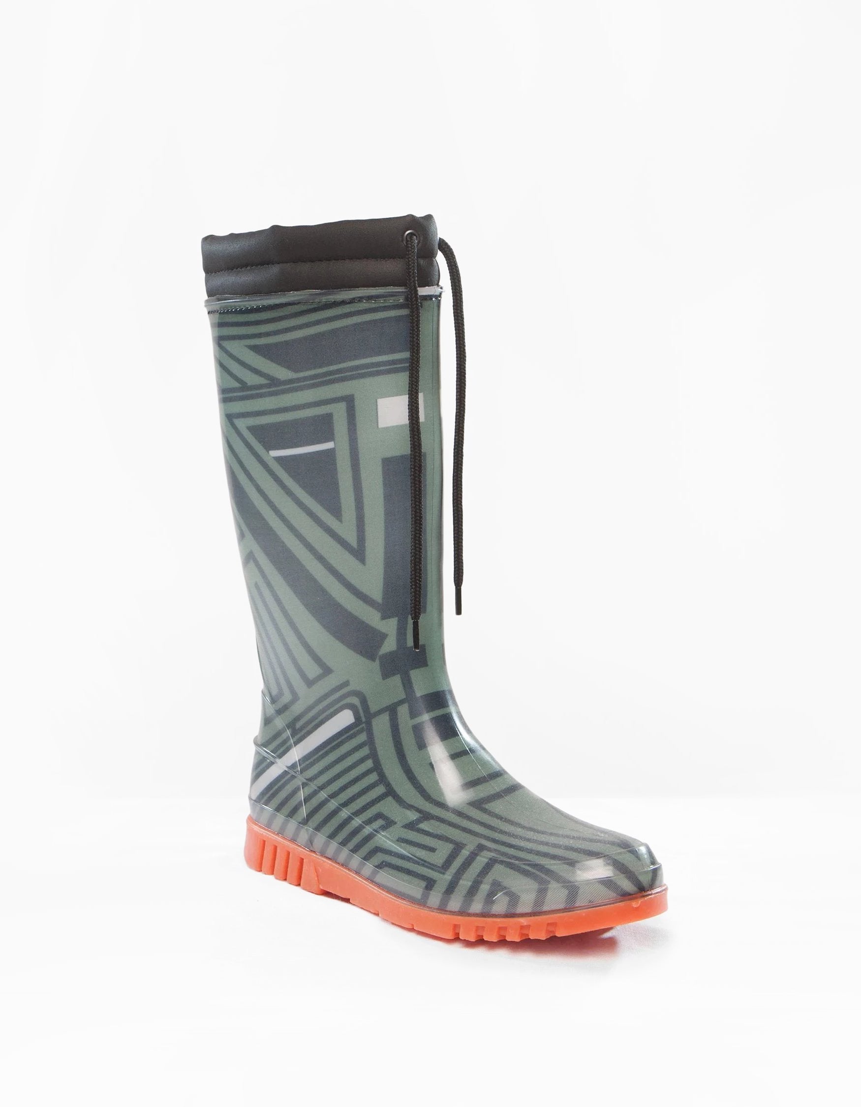 DEMOBAZA GUMMISTIEFEL STRUKTUR GRÜN 01 W