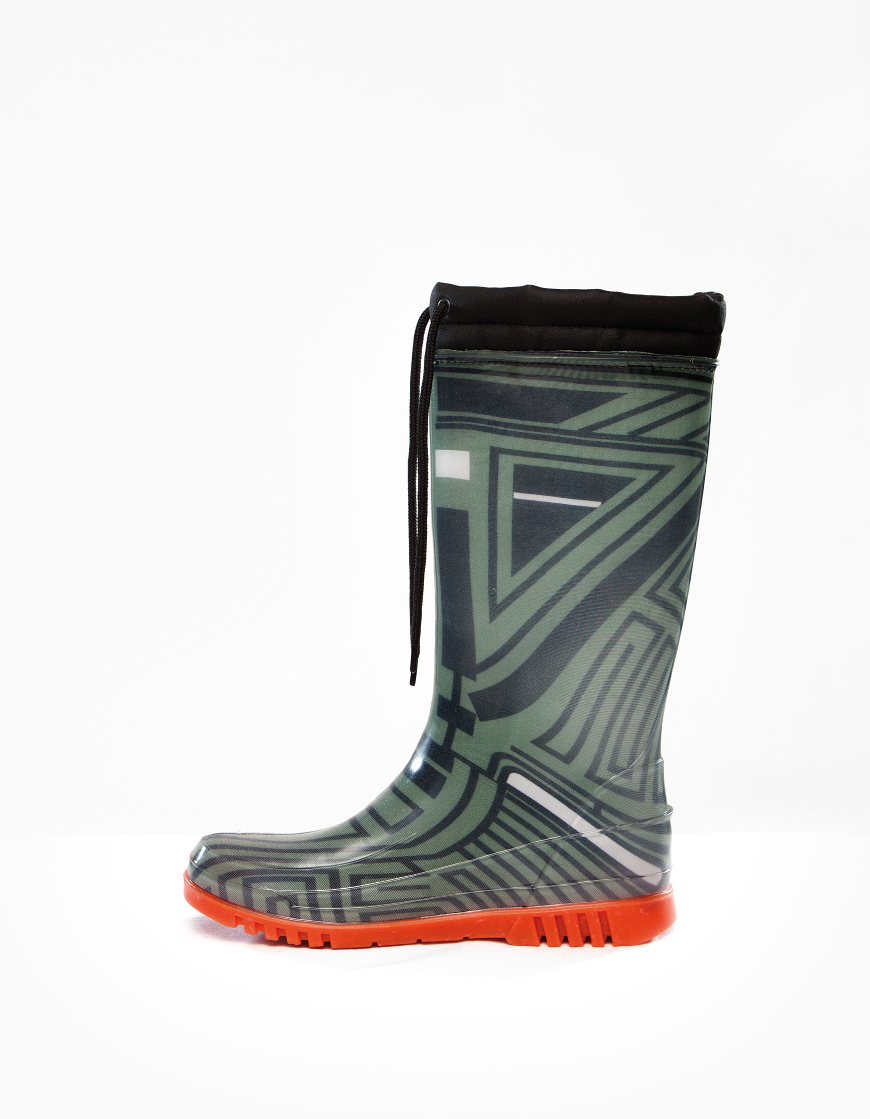 DEMOBAZA GUMMISTIEFEL STRUKTUR GRÜN 01 W