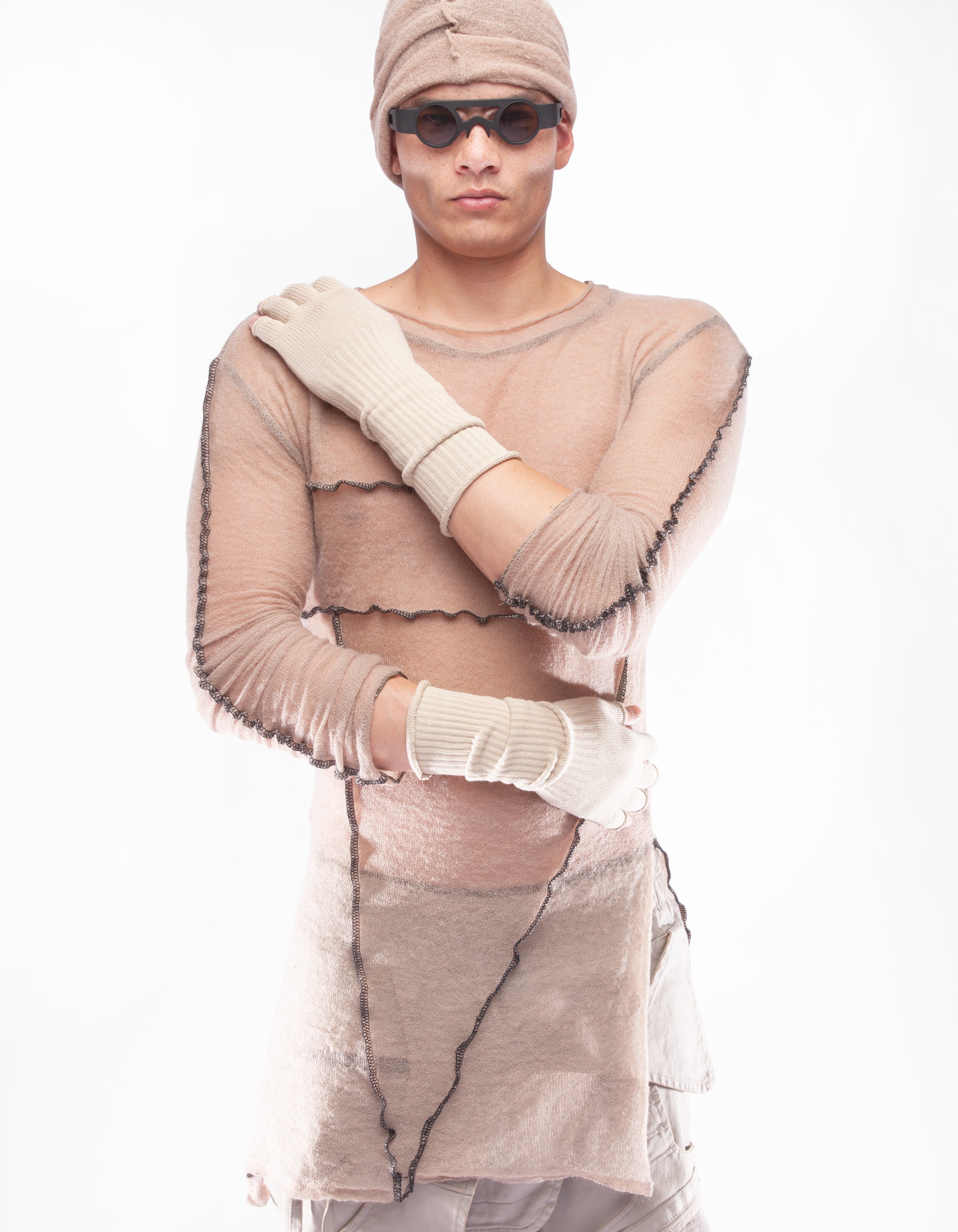 GUANTES DEDOS BEIGE
