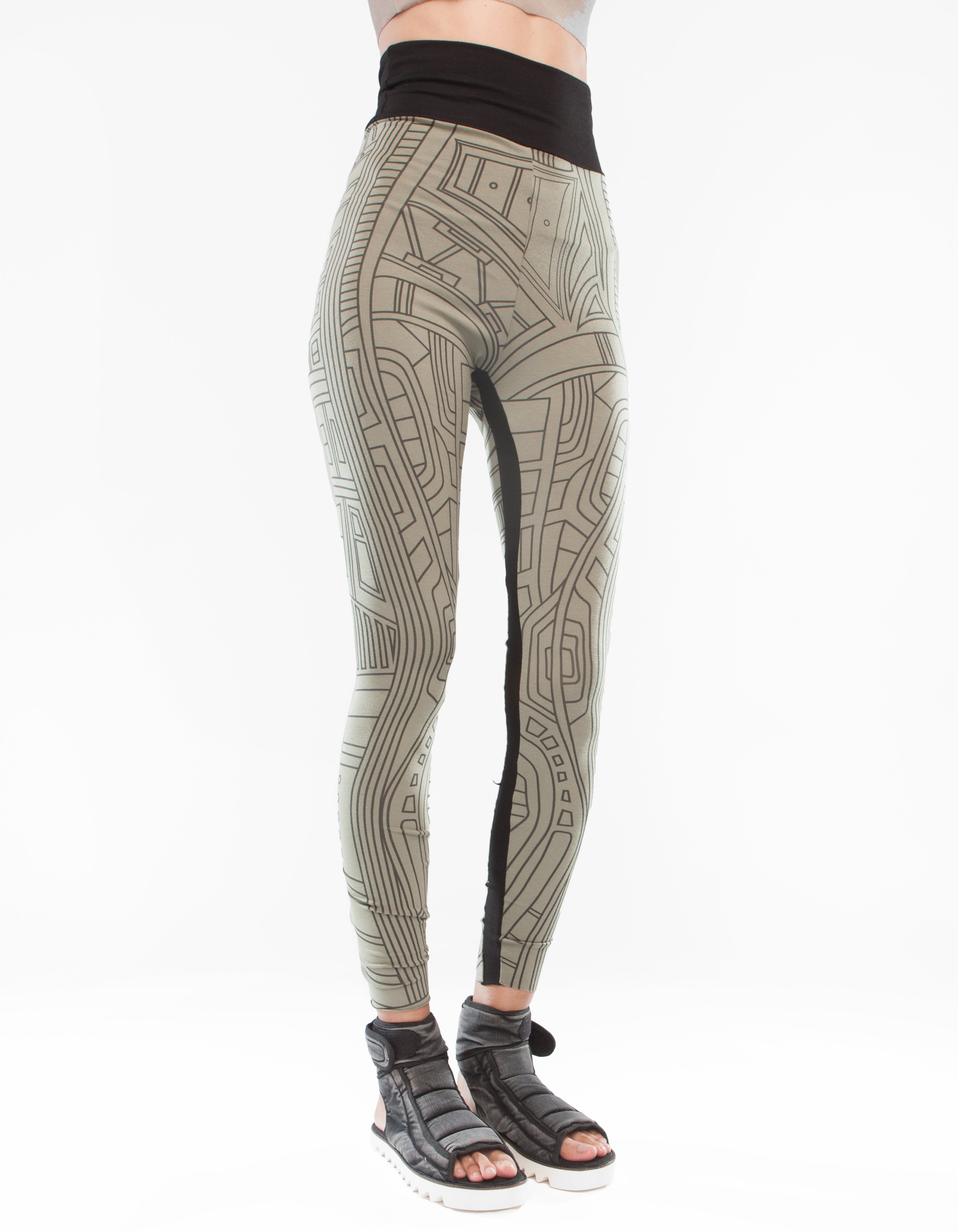 LEGGINGS STRUKTUR GRÜN W