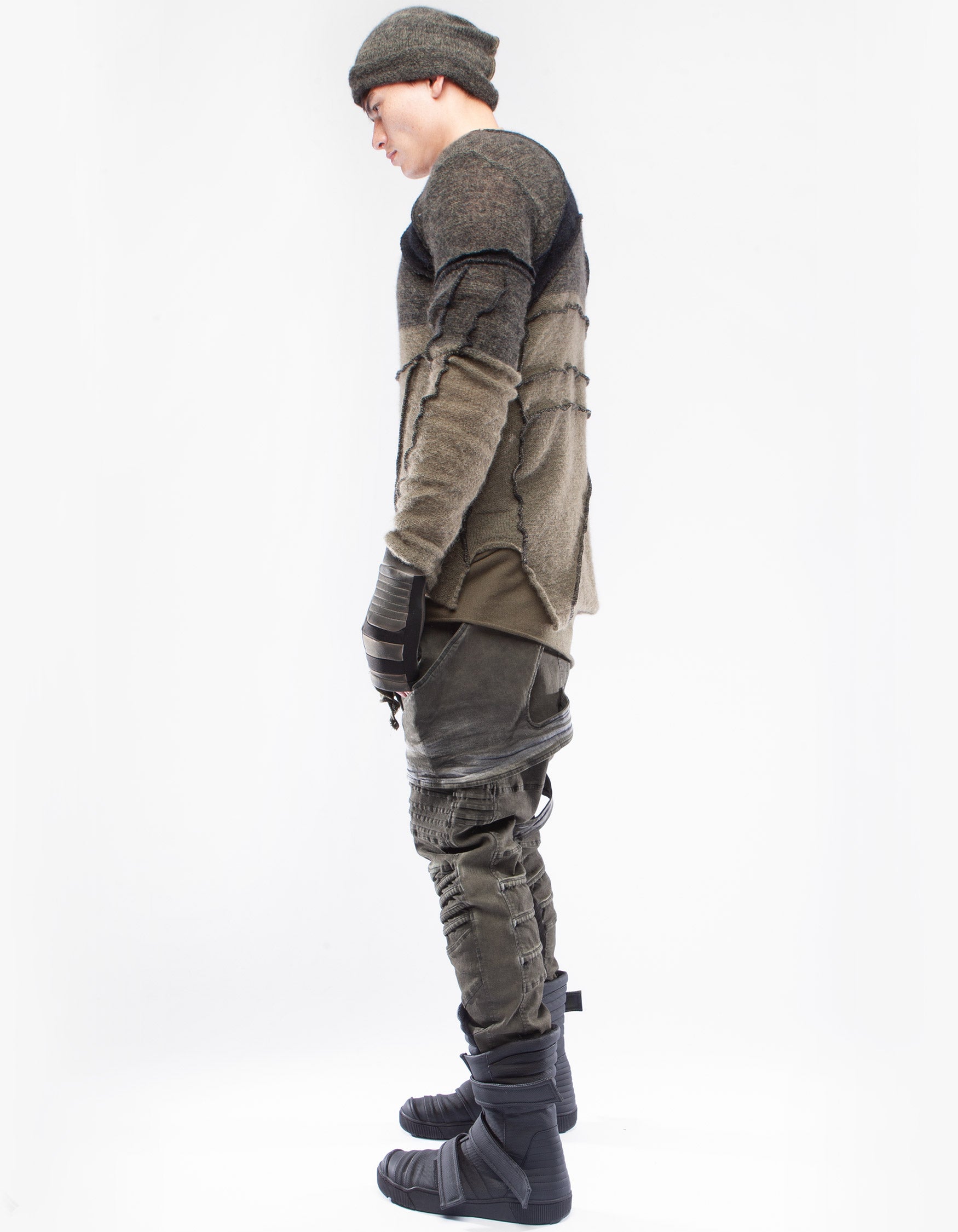 PULLOVER RECONSTRUCT MOSS