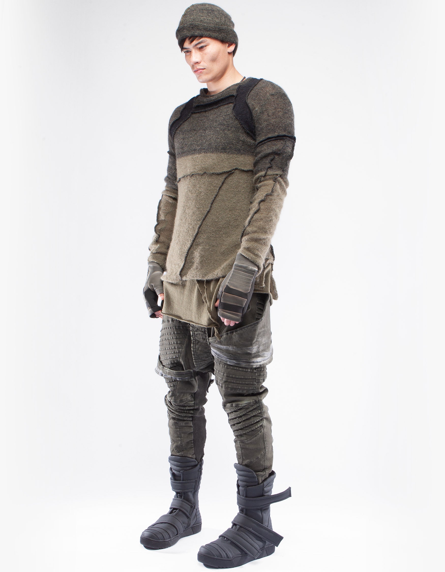 PULLOVER RECONSTRUCT MOSS