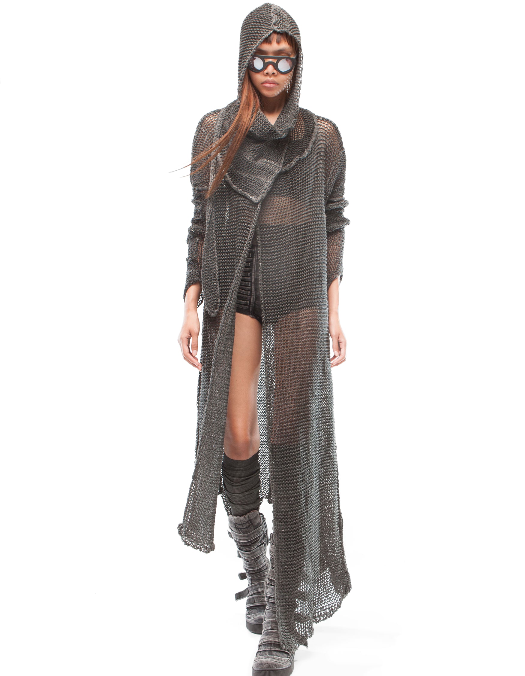 CARDIGAN ARMOUR BLACK W