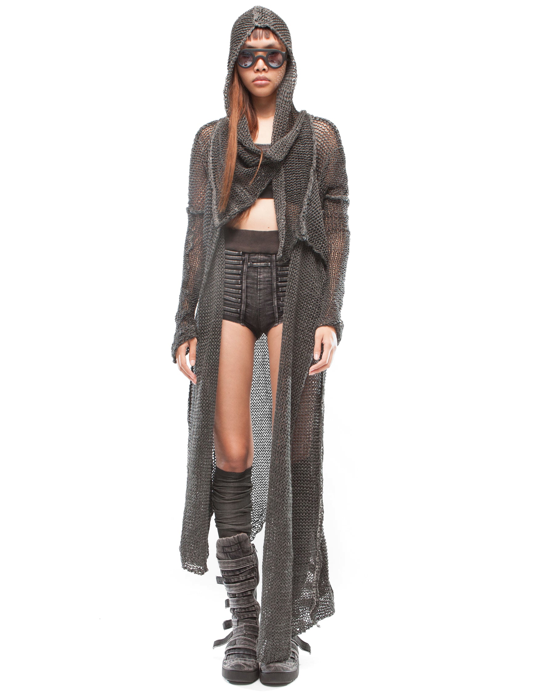 CARDIGAN ARMOUR BLACK W