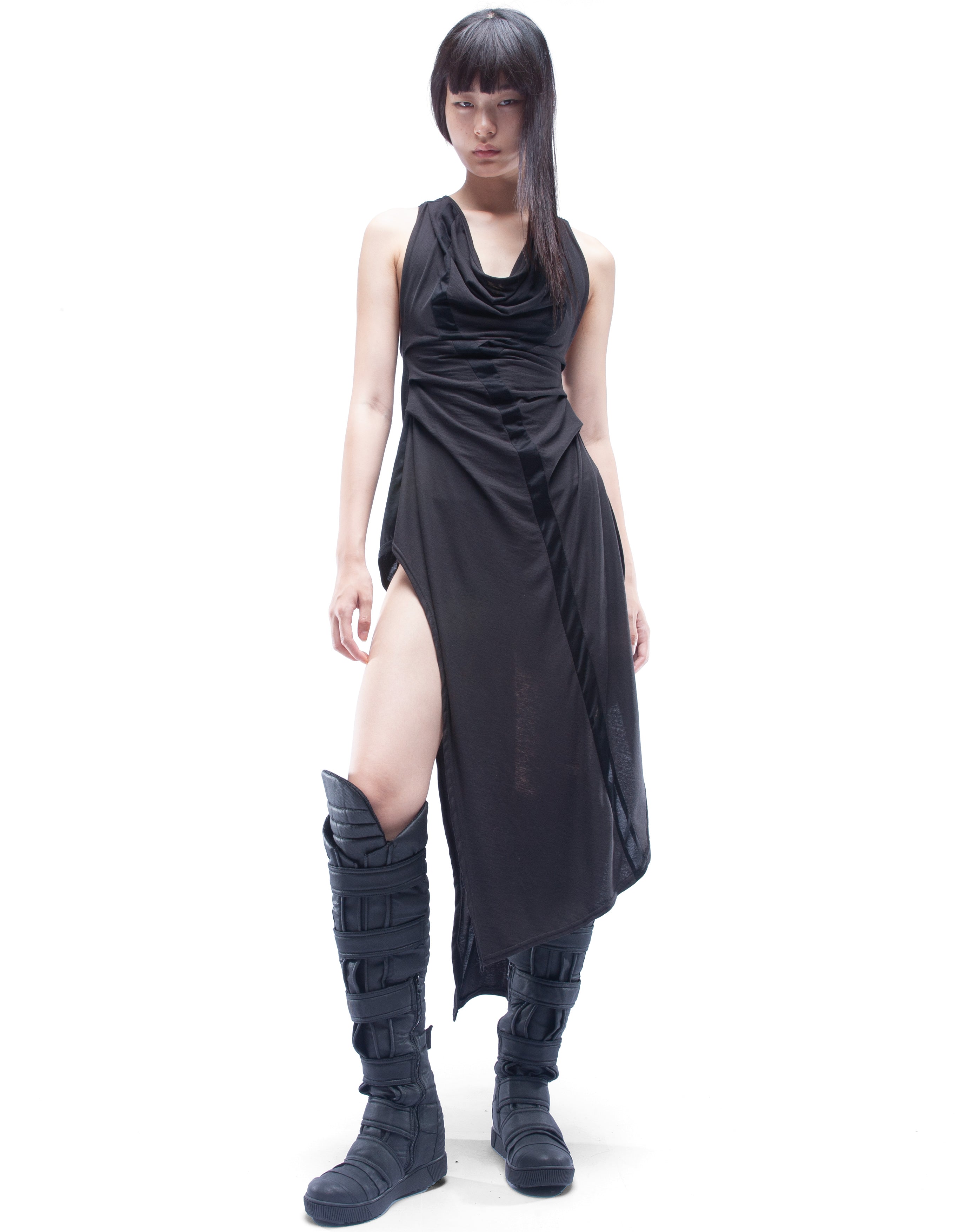 demobaza dress inner grid Dress X Onyx Woman DressDemowoman DEMOBAZA | futuristic, post apocalyptic clothing