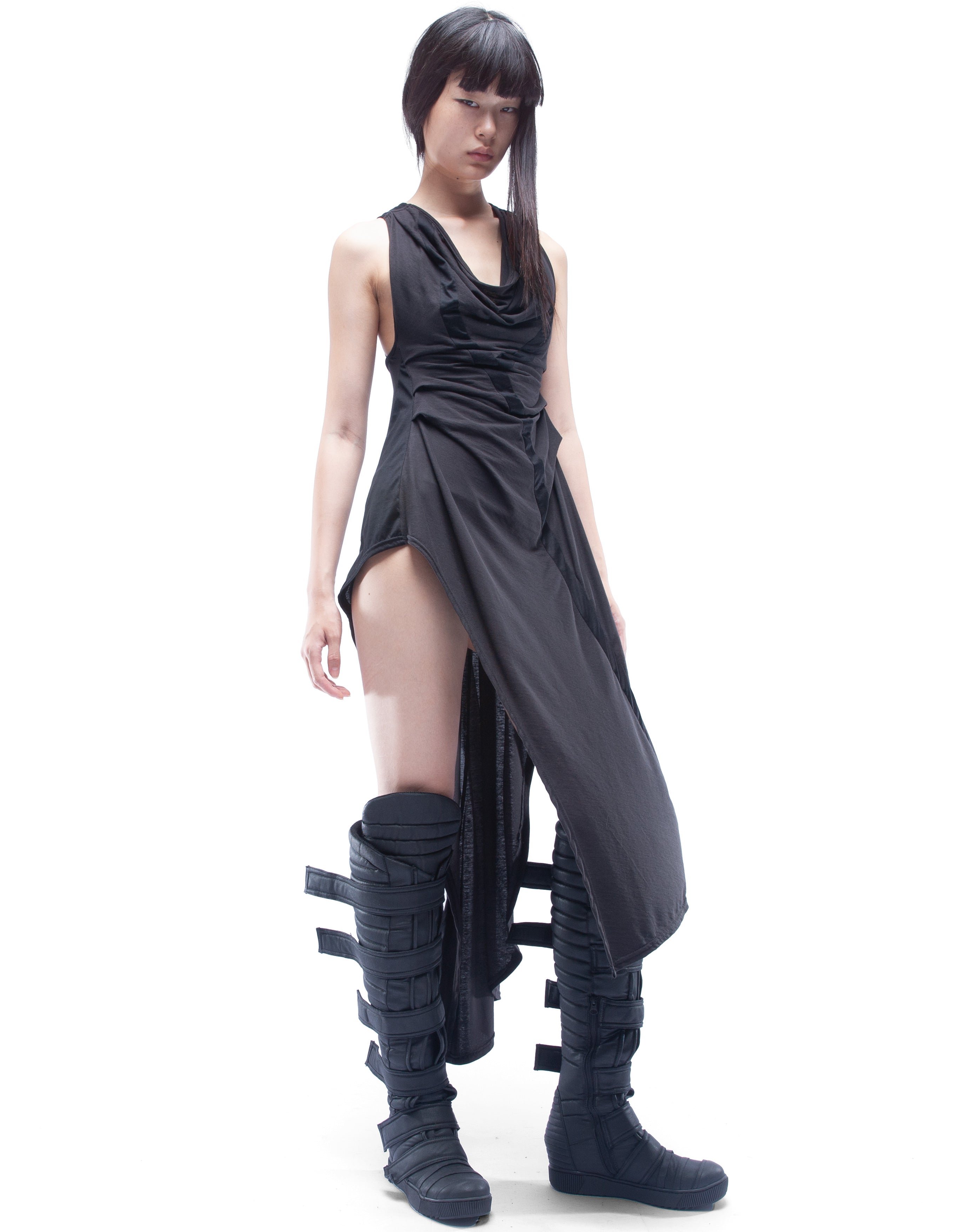 demobaza dress inner grid Dress X Onyx Woman DressDemowoman DEMOBAZA | futuristic, post apocalyptic clothing