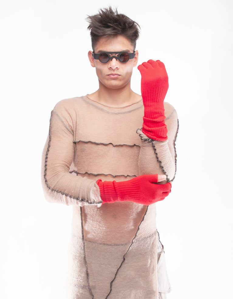 ‍GLOVES FINGERS RED