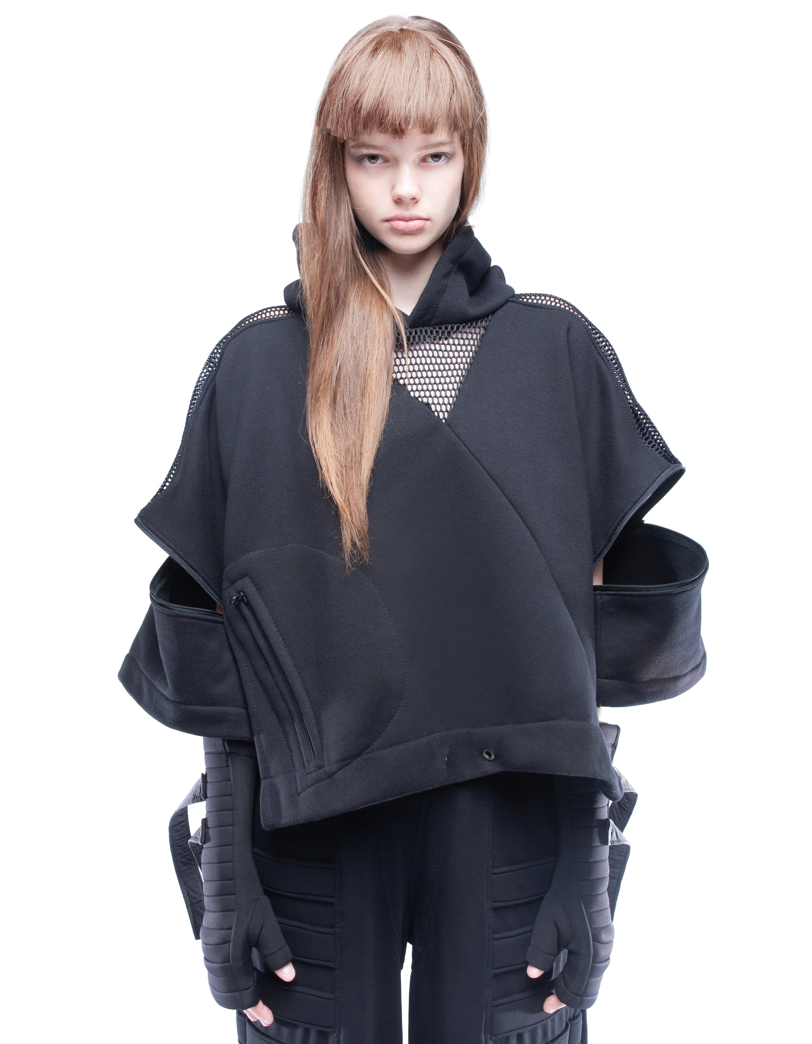 HOODY NET ACCENT