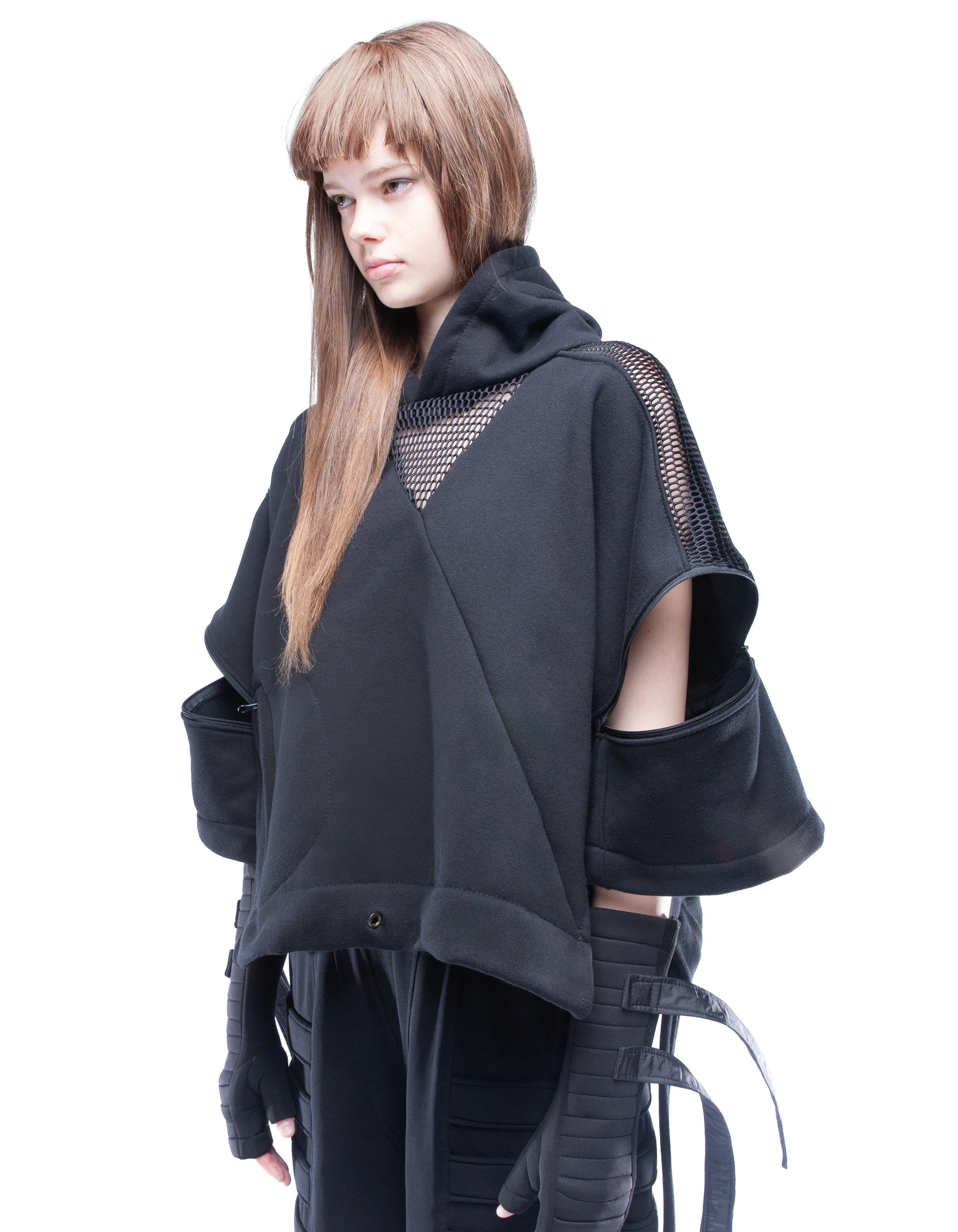 HOODY NET ACCENT