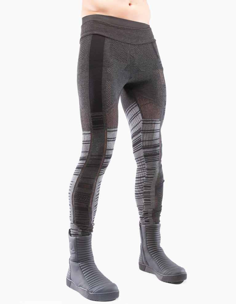 LEGGINGS GRAU MITTE M