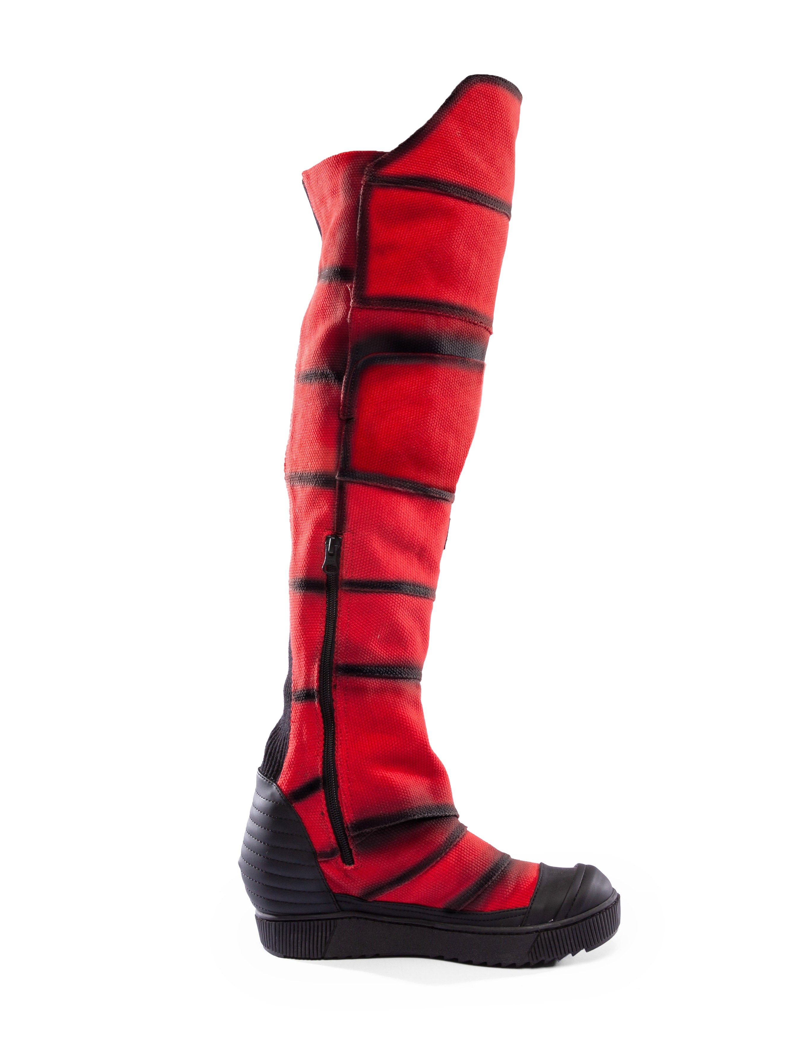 LONG BOOTS OVERWALK RED