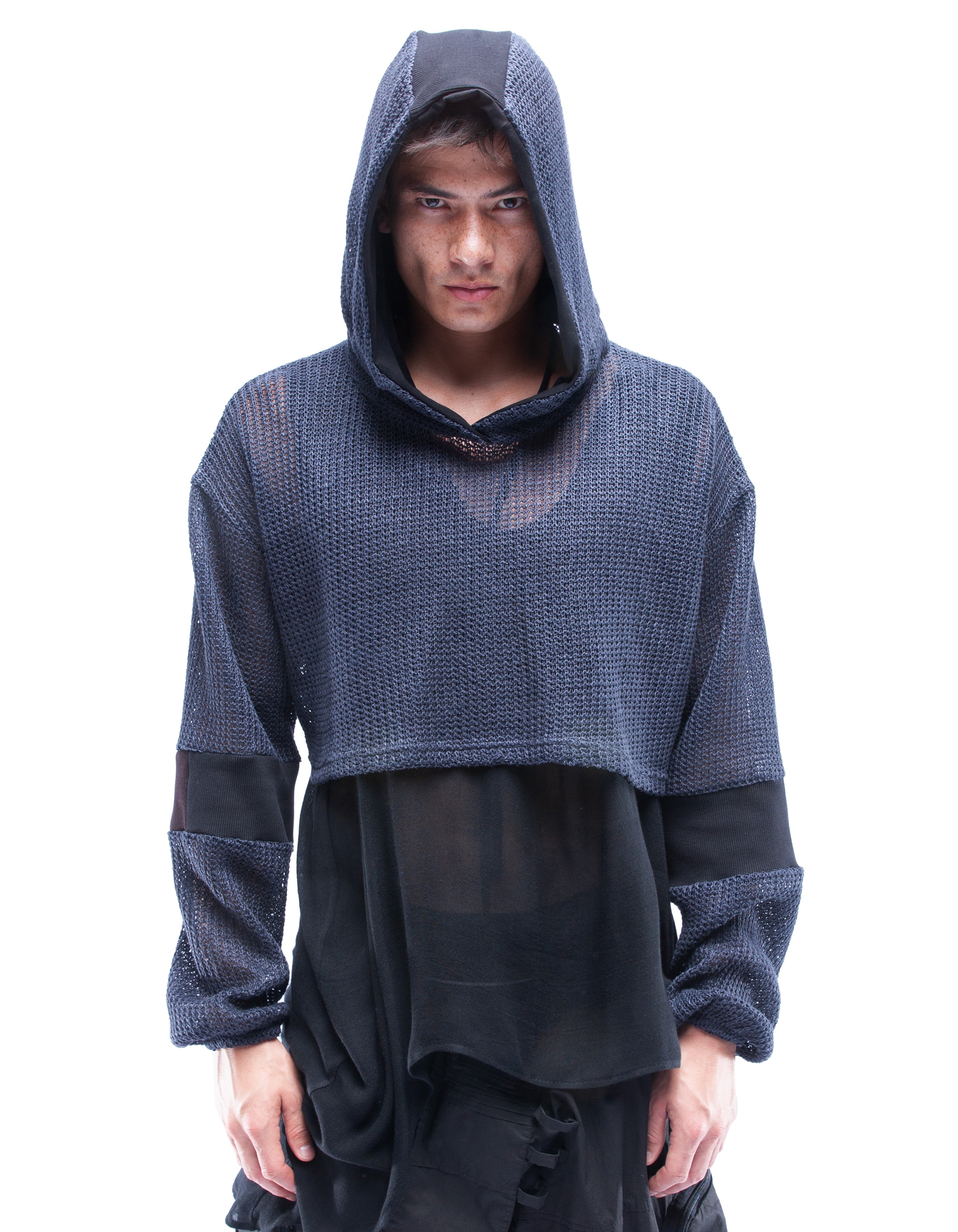 SHORT HOODY WEAVE LEAP M