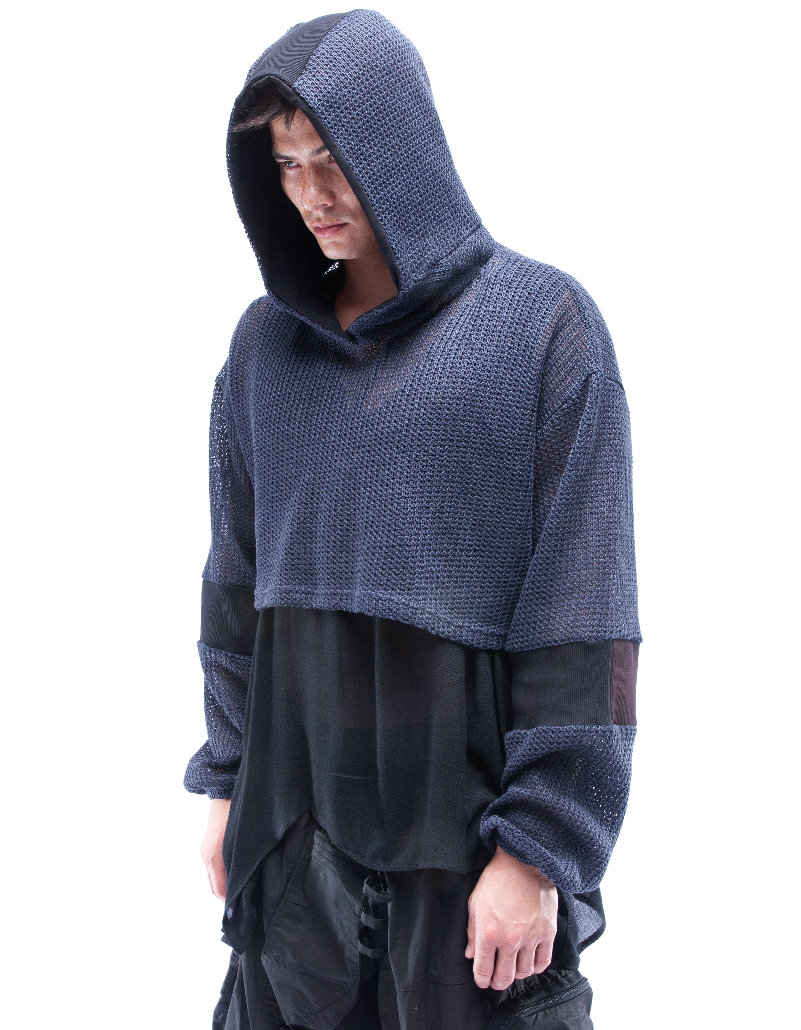 SHORT HOODY WEAVE LEAP M
