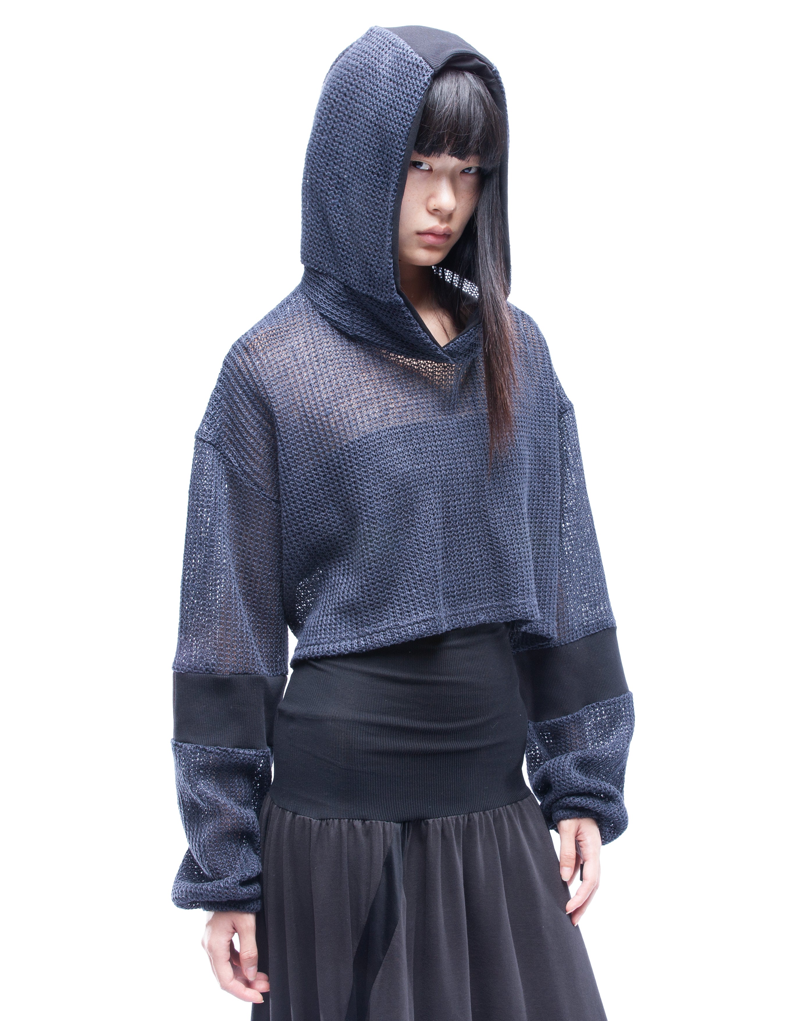 SHORT HOODY WEAVE LEAP W
