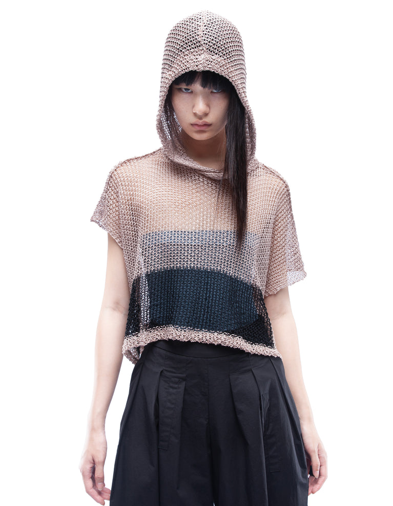 SHORT HOODY WEAVE SHIFT