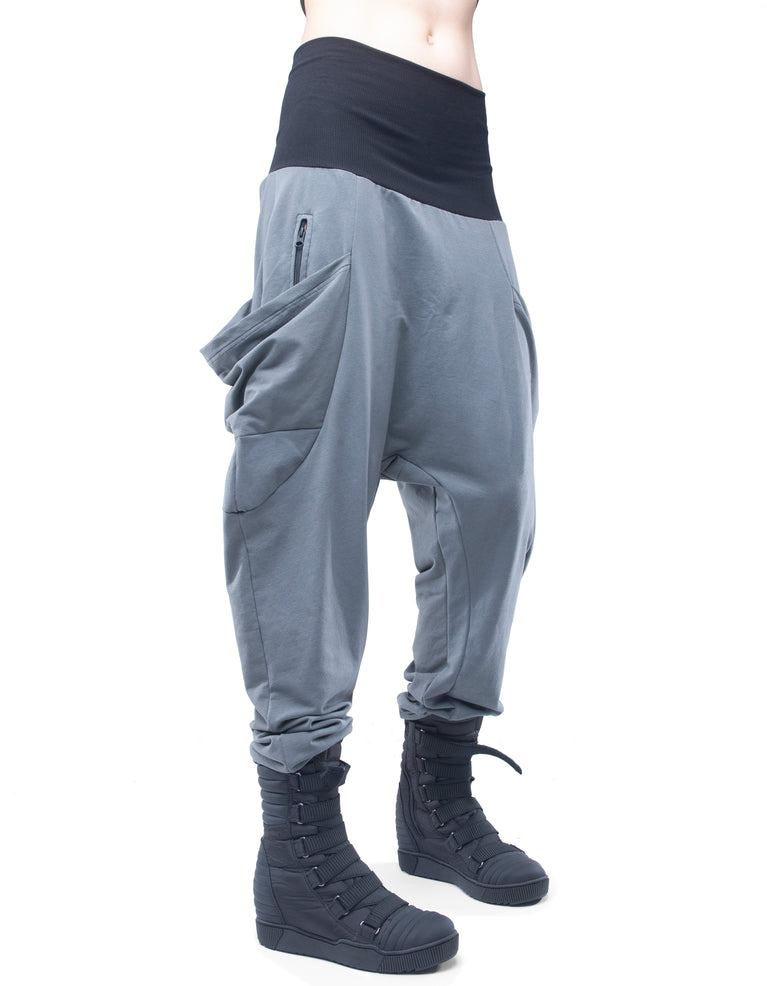 TROUSERS BAGGY GREY W