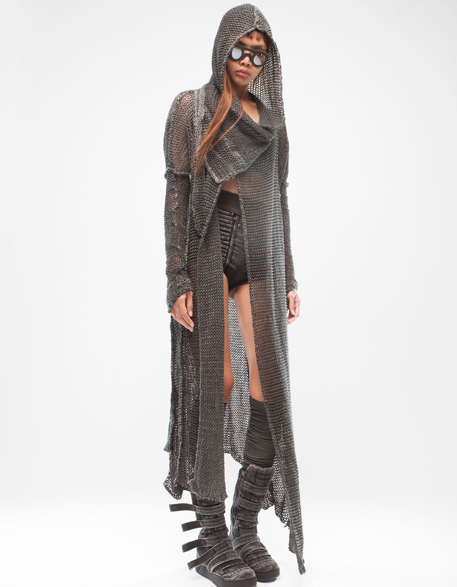 CARDIGAN ARMOUR BLACK W