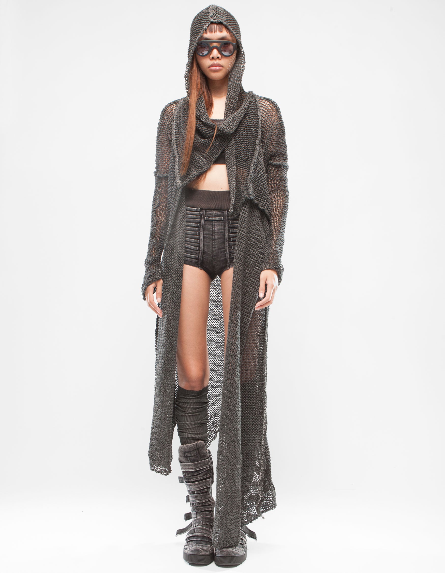 CARDIGAN ARMOUR BLACK W