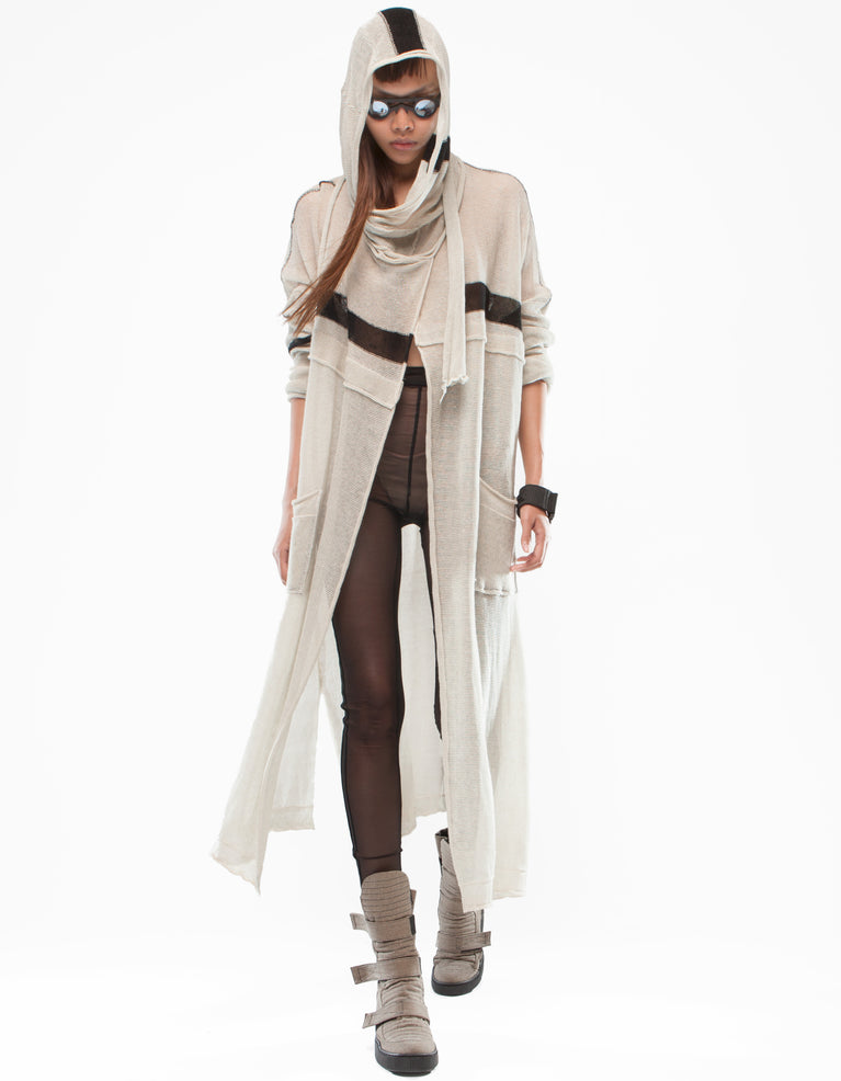 CARDIGAN WHITE SAND W