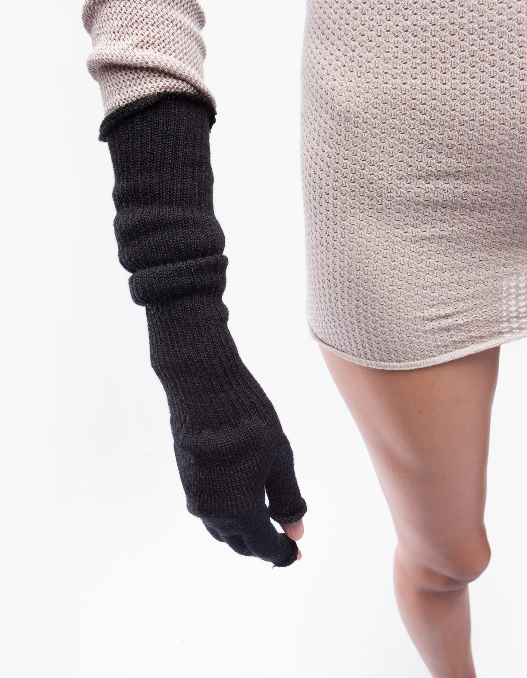 GLOVERS FINGERS BLACK W