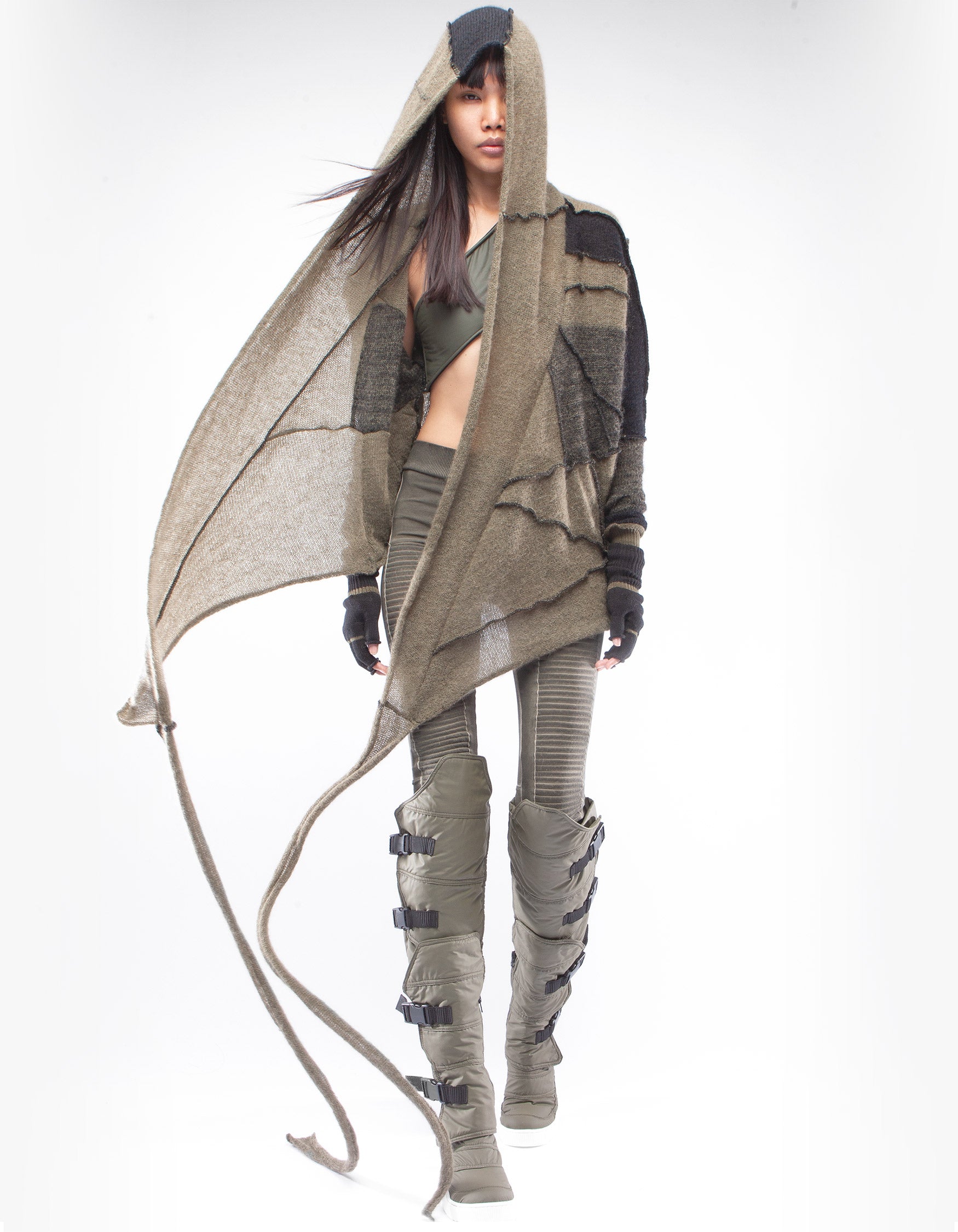 HOODY WRAP MOSS