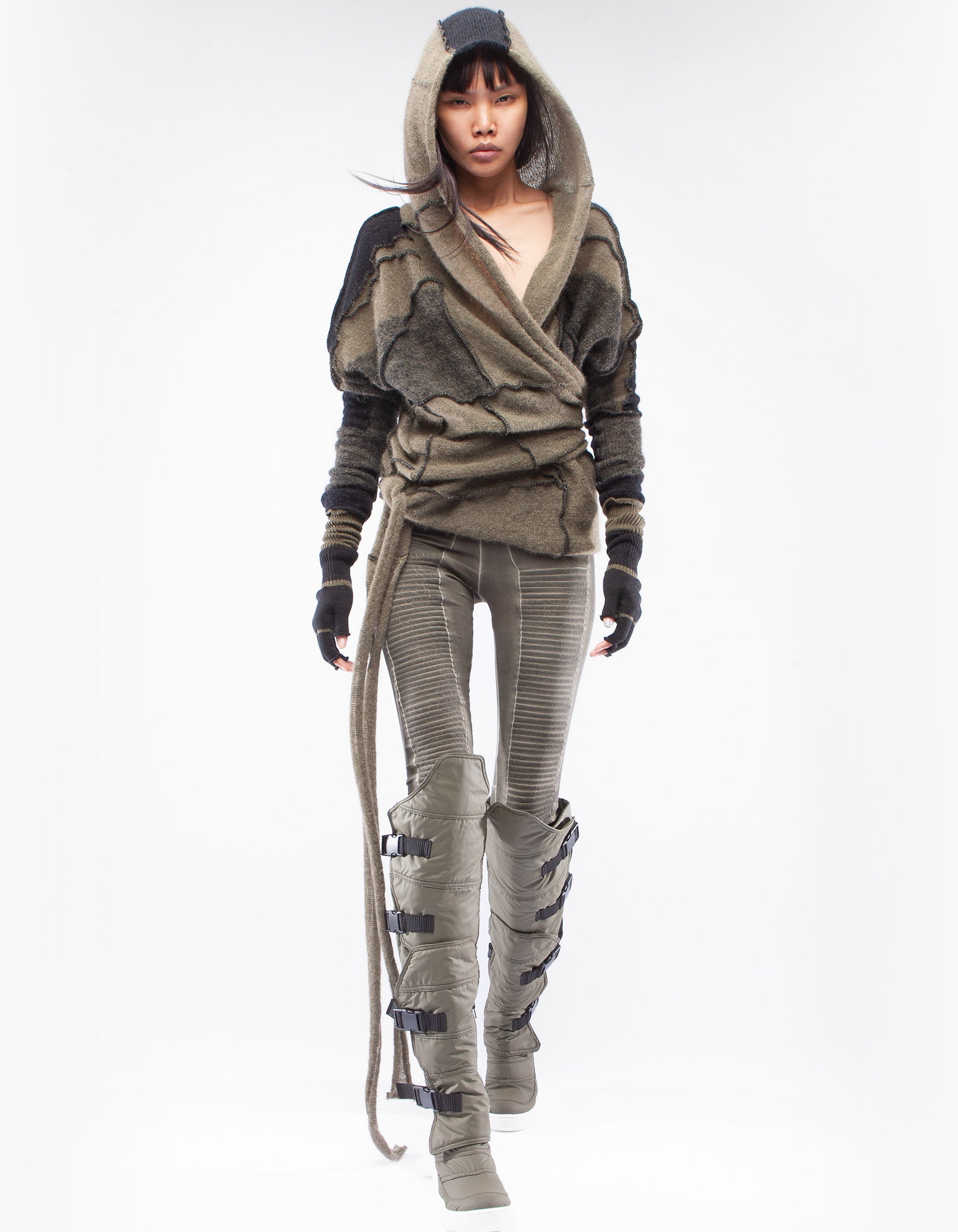 HOODY WRAP MOSS