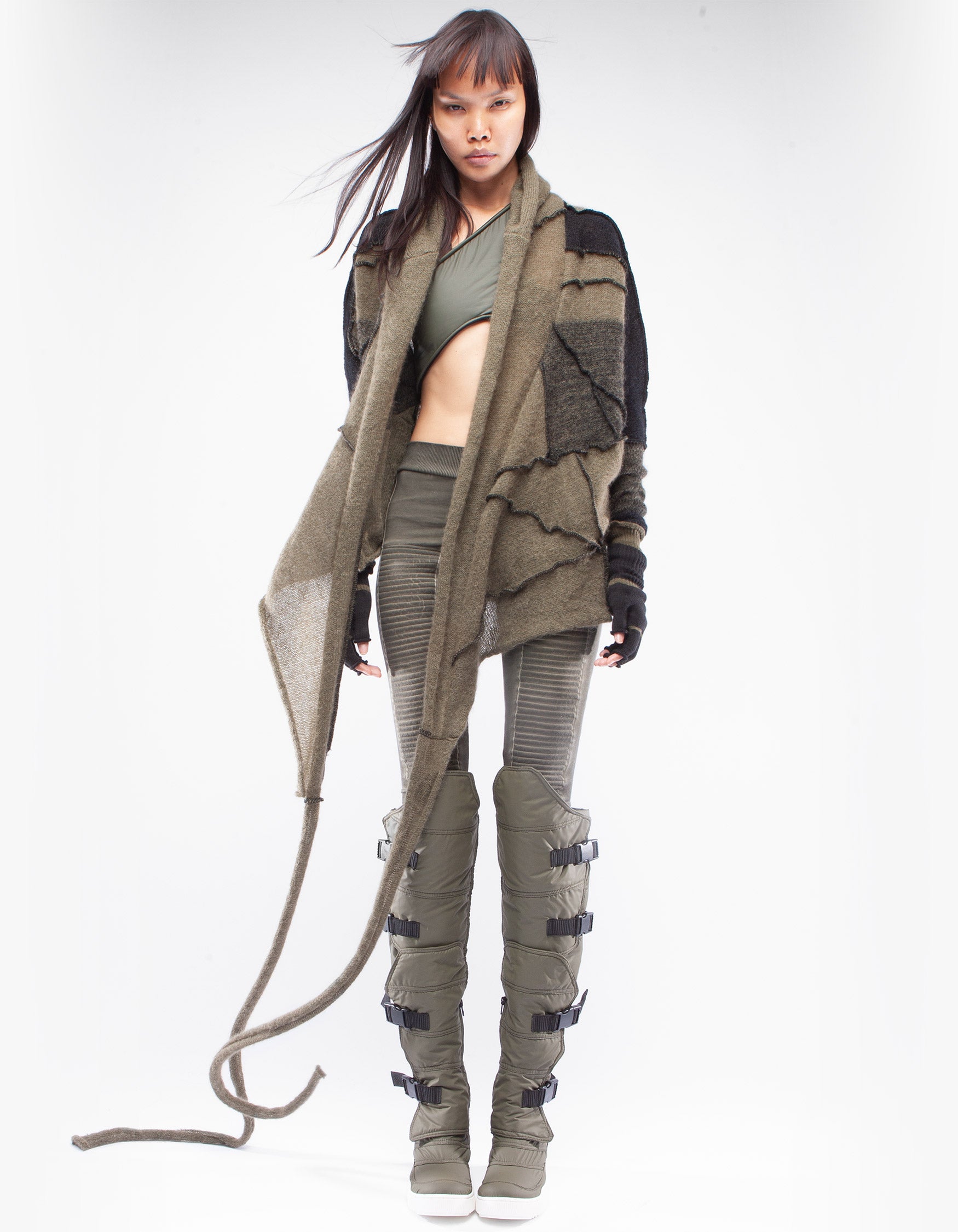 HOODY WRAP MOSS