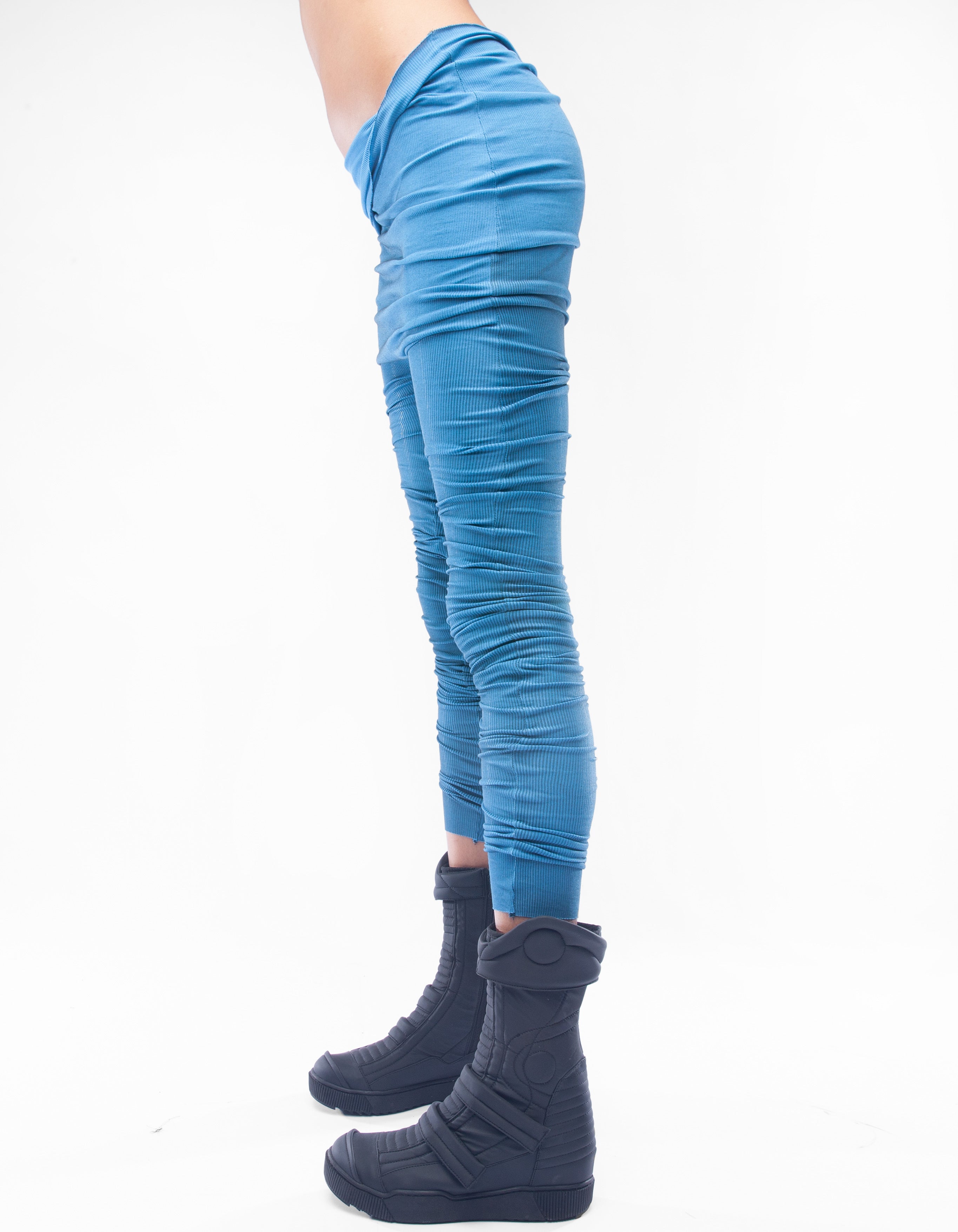 LEGGING CÔTELÉ BLEU