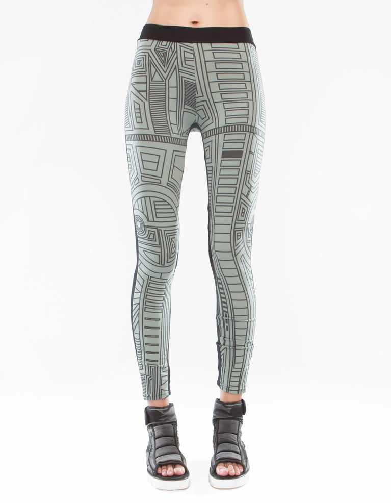 LEGGINGS STRUKTUR BLAU W