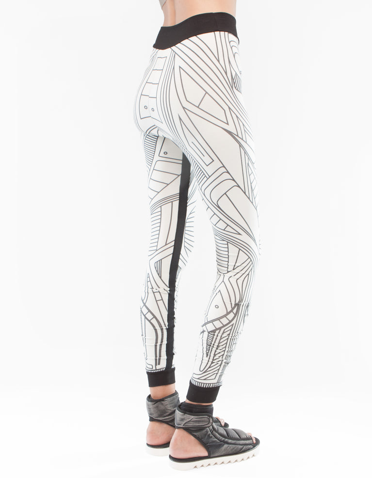 LEGGINGS STRUTTURA BIANCO W