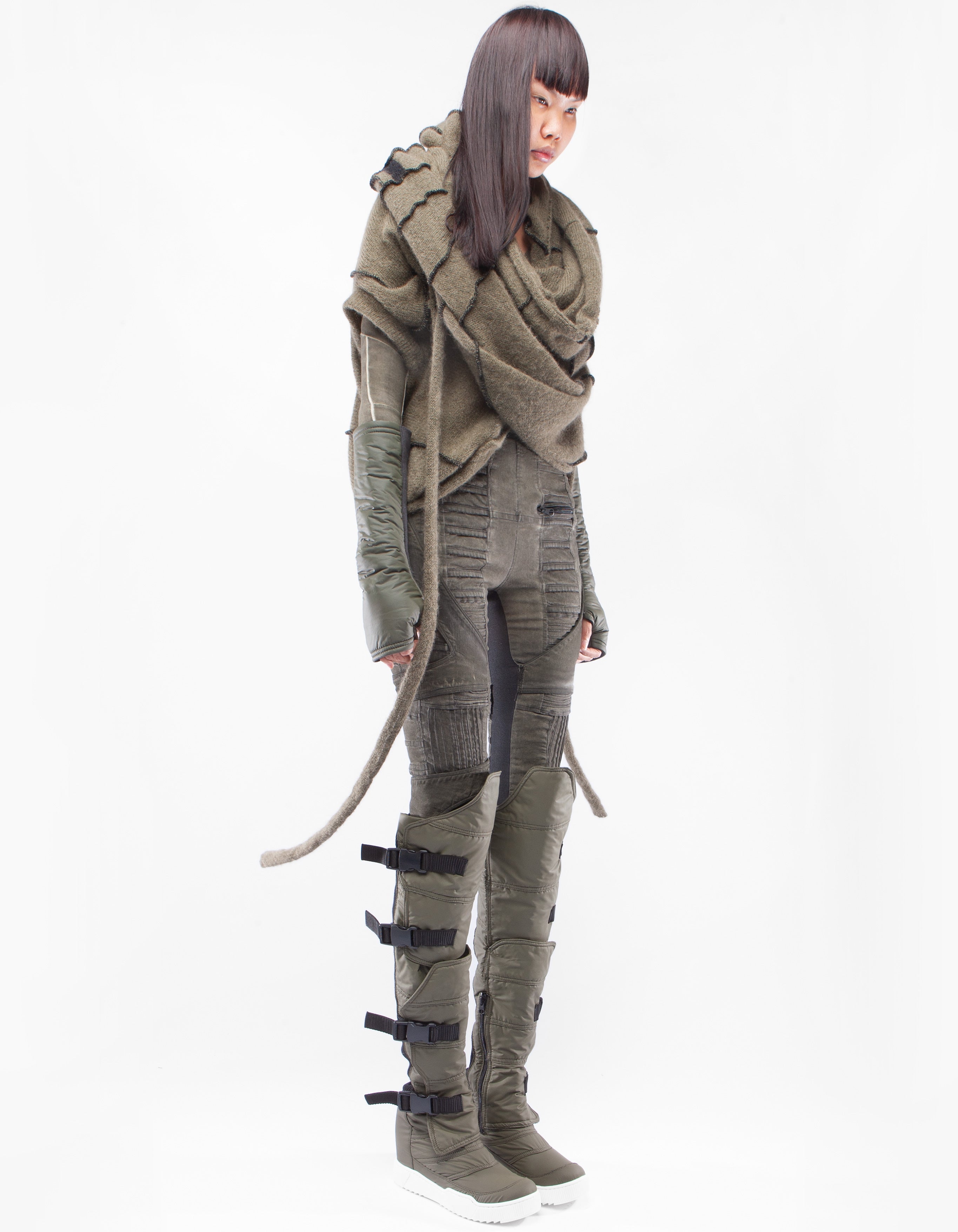 SHAWL HOOD MOSS