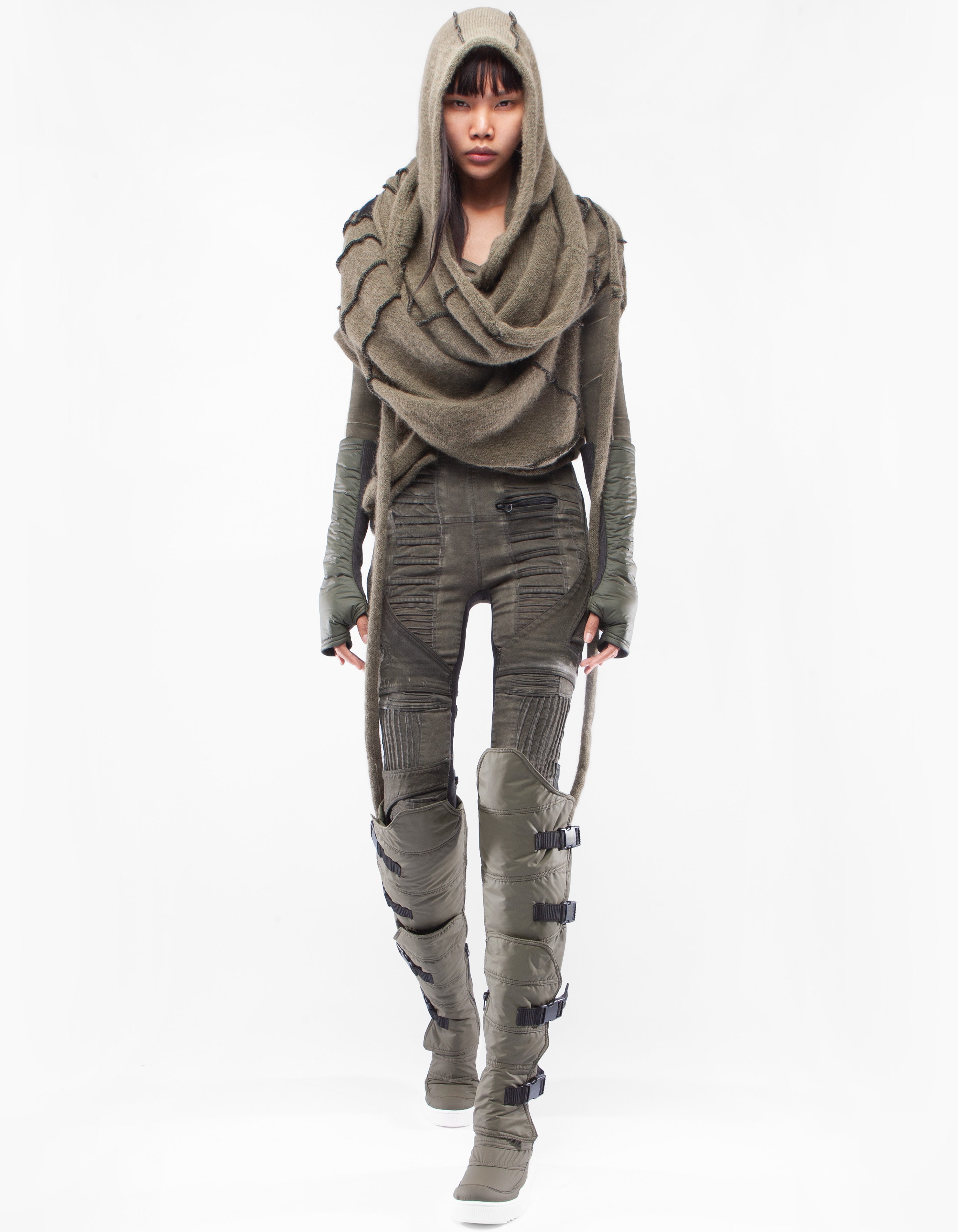 SHAWL HOOD MOSS