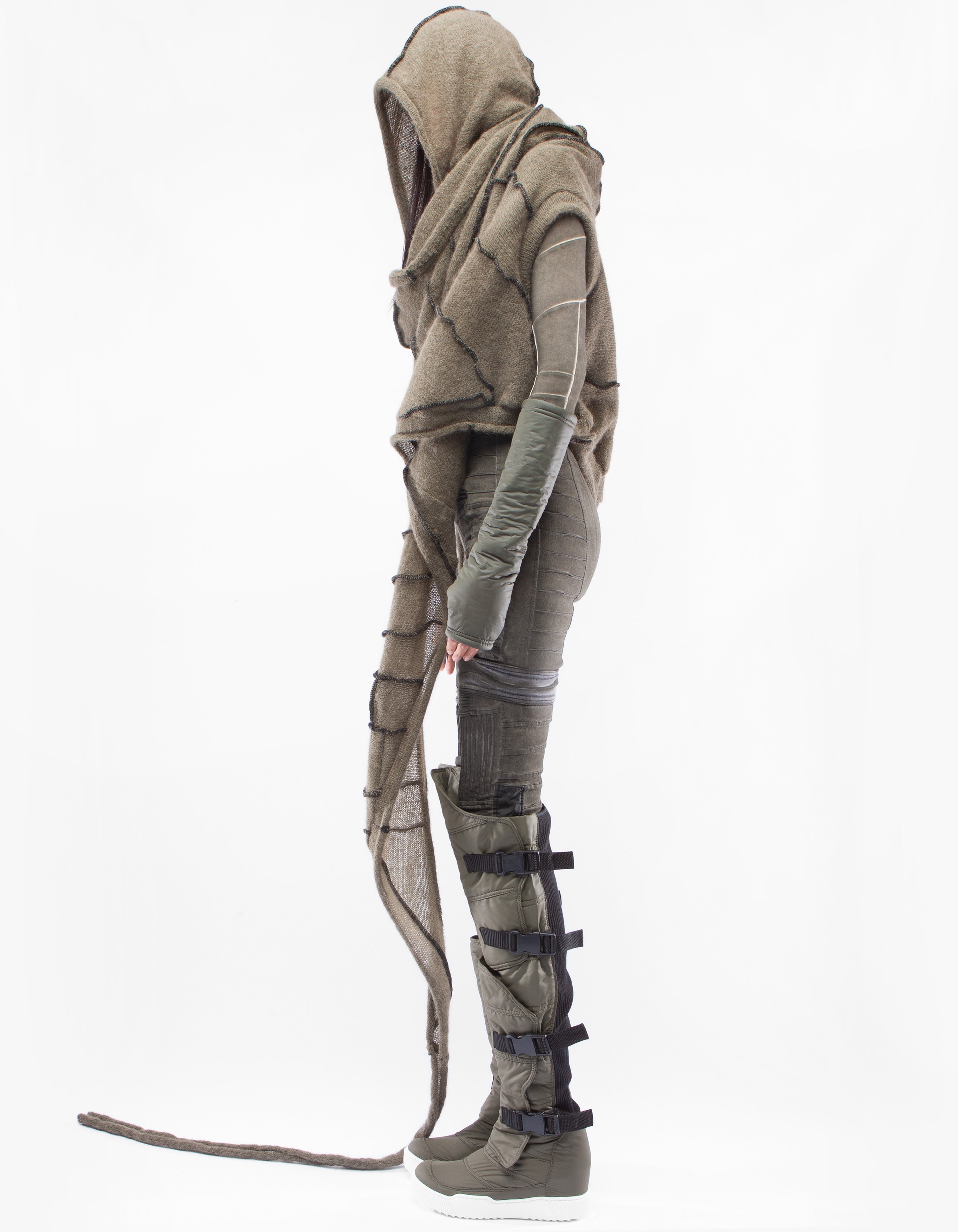 SHAWL HOOD MOSS