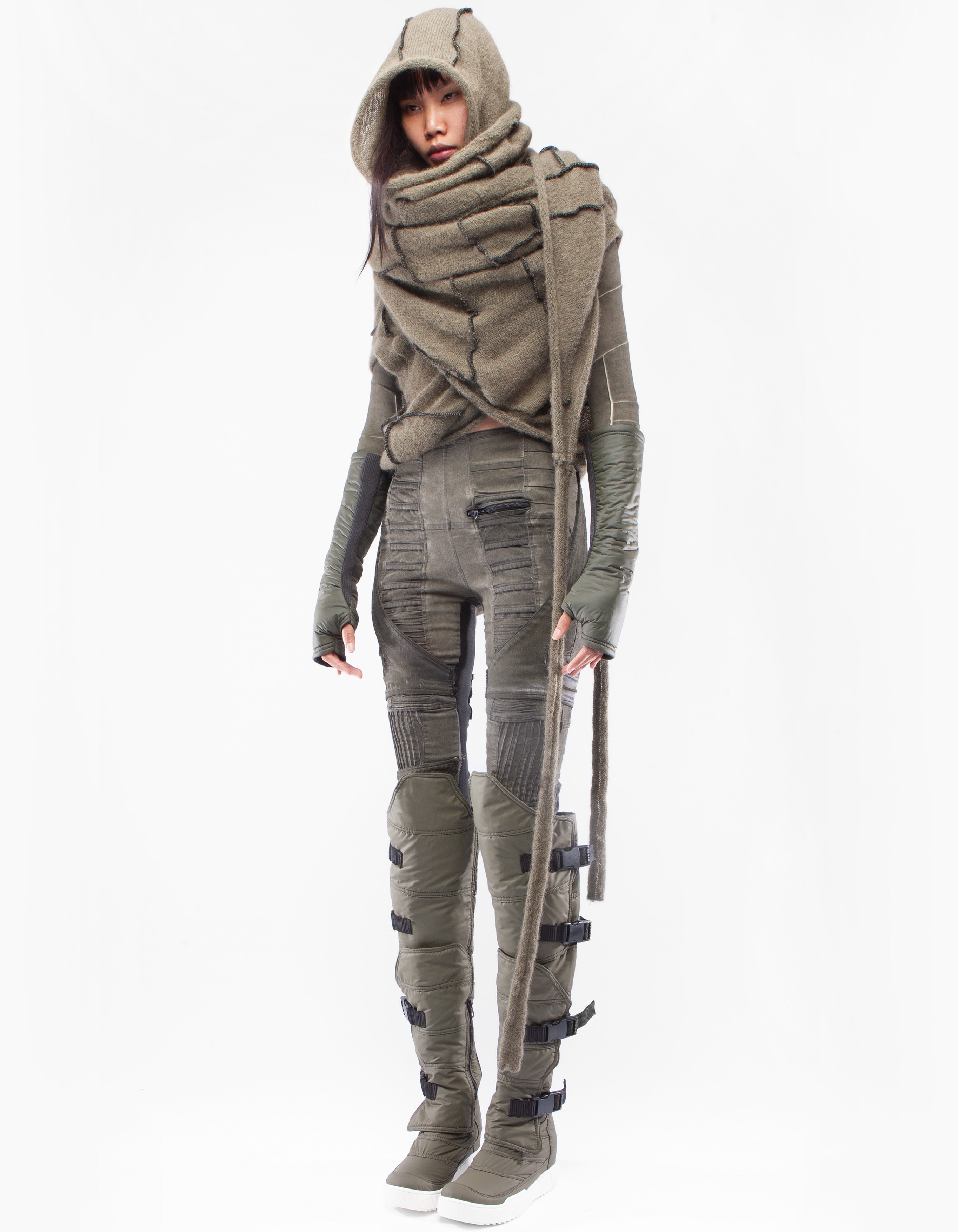 SHAWL HOOD MOSS