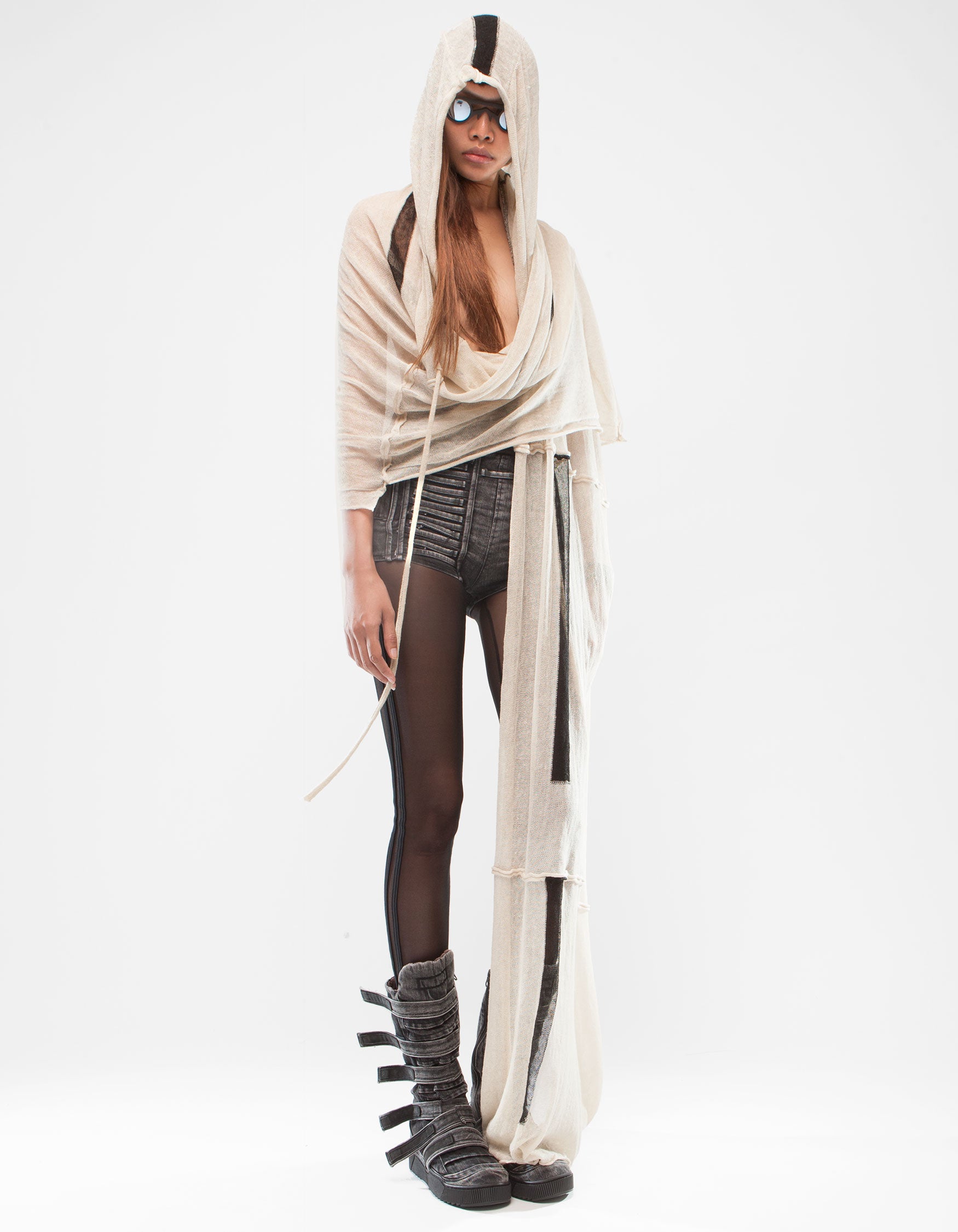 SHAWL WHITE SAND